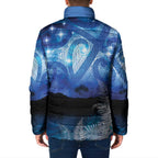 NZ Maori Matariki Scenery Padded Jacket Galaxy Sky