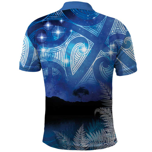 NZ Maori Matariki Scenery Polo Shirt Galaxy Sky