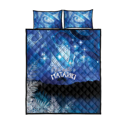 NZ Maori Matariki Scenery Quilt Bed Set Galaxy Sky