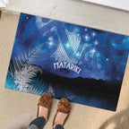 NZ Maori Matariki Scenery Rubber Doormat Galaxy Sky