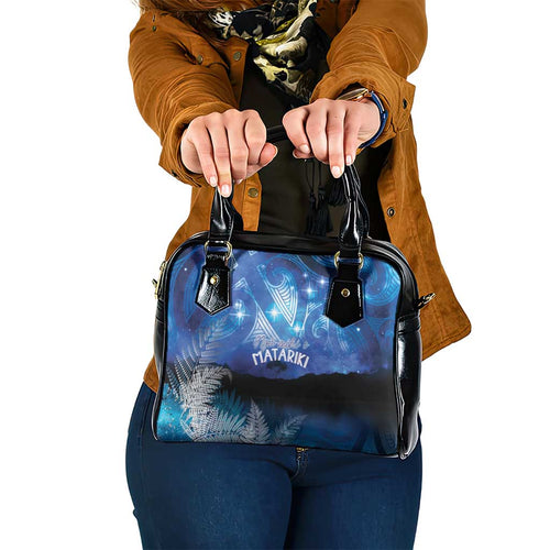 NZ Maori Matariki Scenery Shoulder Handbag Galaxy Sky