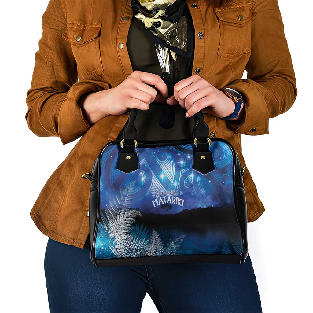 NZ Maori Matariki Scenery Shoulder Handbag Galaxy Sky