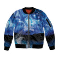 NZ Maori Matariki Scenery Sleeve Zip Bomber Jacket Galaxy Sky