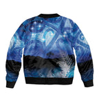 NZ Maori Matariki Scenery Sleeve Zip Bomber Jacket Galaxy Sky