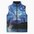 NZ Maori Matariki Scenery Sleeveless Puffer Jacket Galaxy Sky