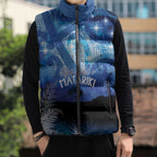 NZ Maori Matariki Scenery Sleeveless Puffer Jacket Galaxy Sky