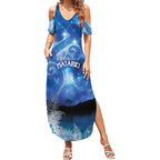 NZ Maori Matariki Scenery Summer Maxi Dress Galaxy Sky
