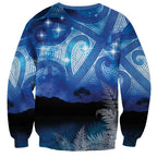 NZ Maori Matariki Scenery Sweatshirt Galaxy Sky