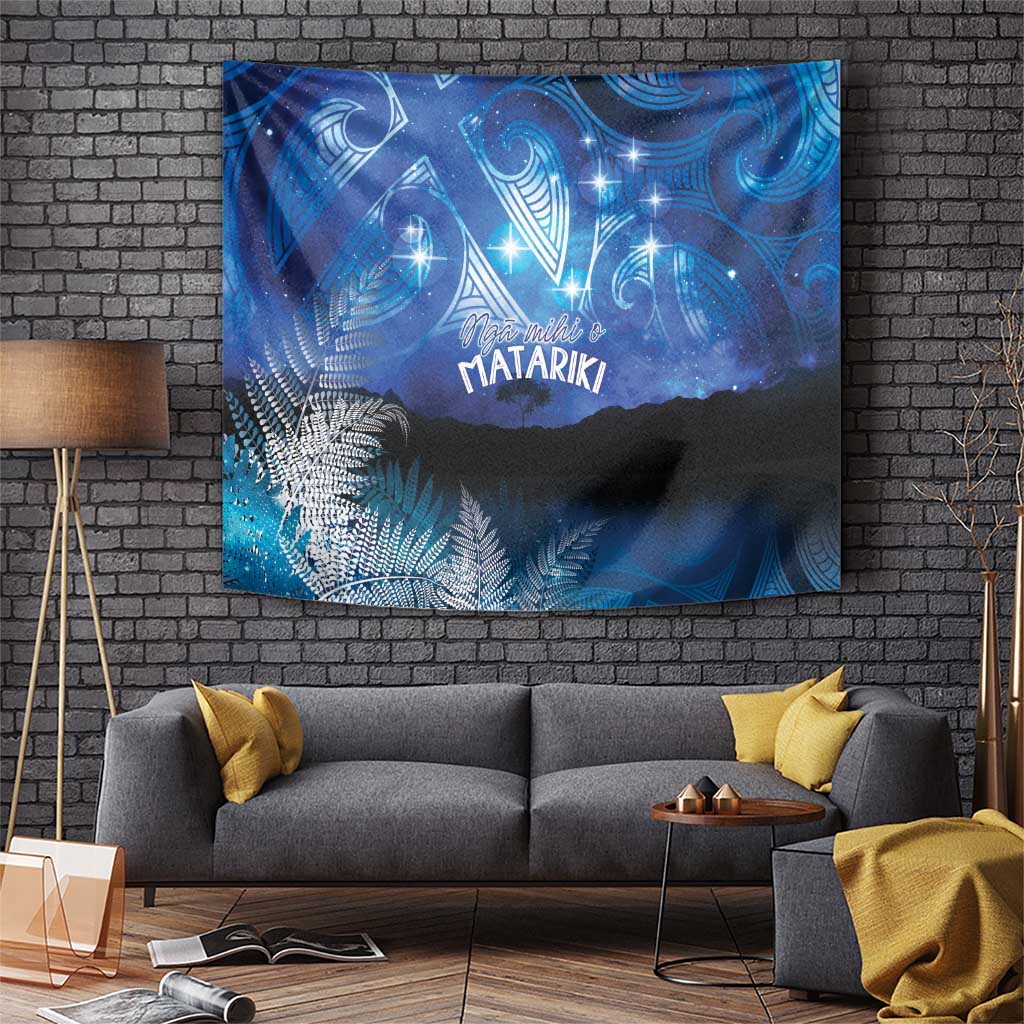 NZ Maori Matariki Scenery Tapestry Galaxy Sky