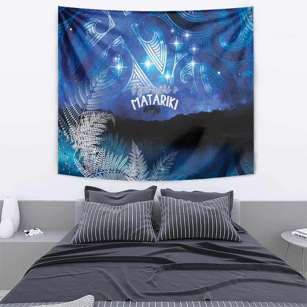 NZ Maori Matariki Scenery Tapestry Galaxy Sky