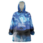 NZ Maori Matariki Scenery Wearable Blanket Hoodie Galaxy Sky