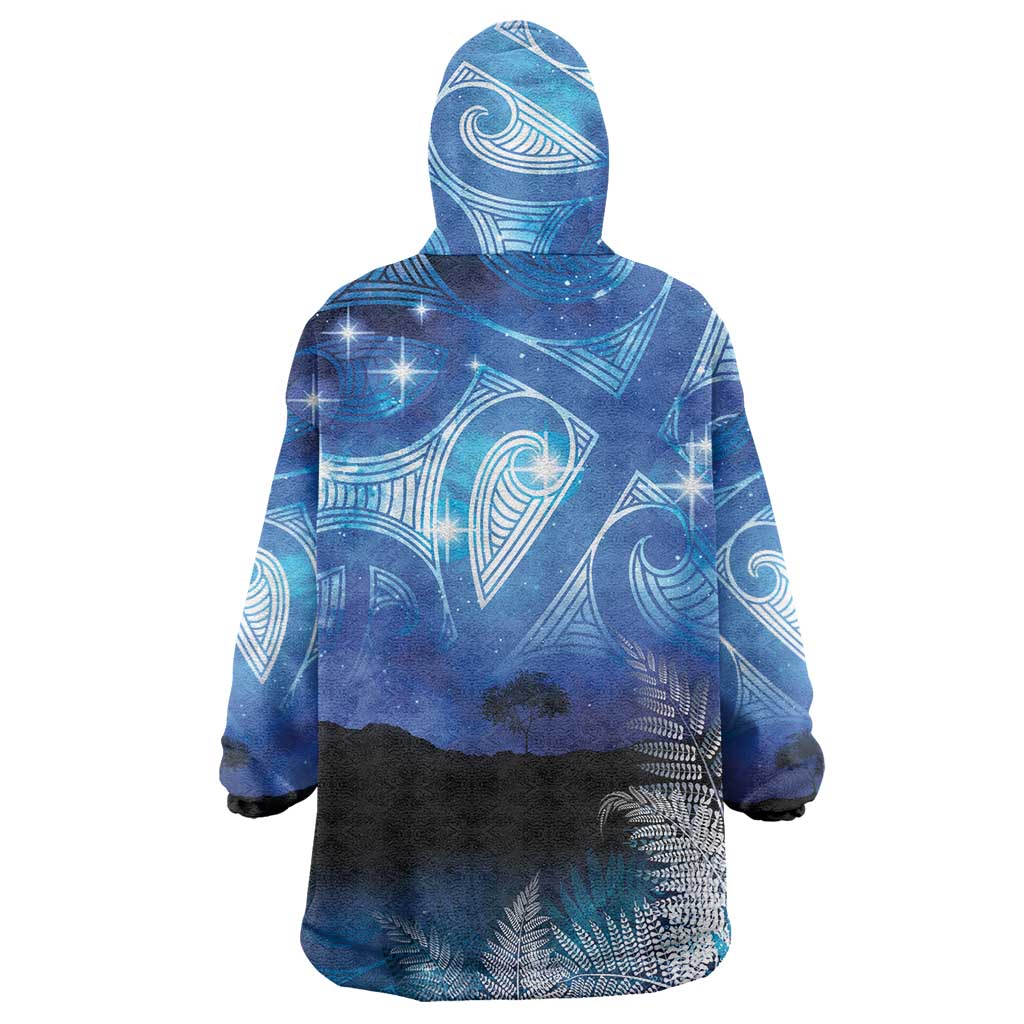 NZ Maori Matariki Scenery Wearable Blanket Hoodie Galaxy Sky