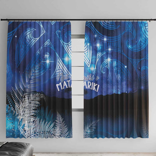 NZ Maori Matariki Scenery Window Curtain Galaxy Sky