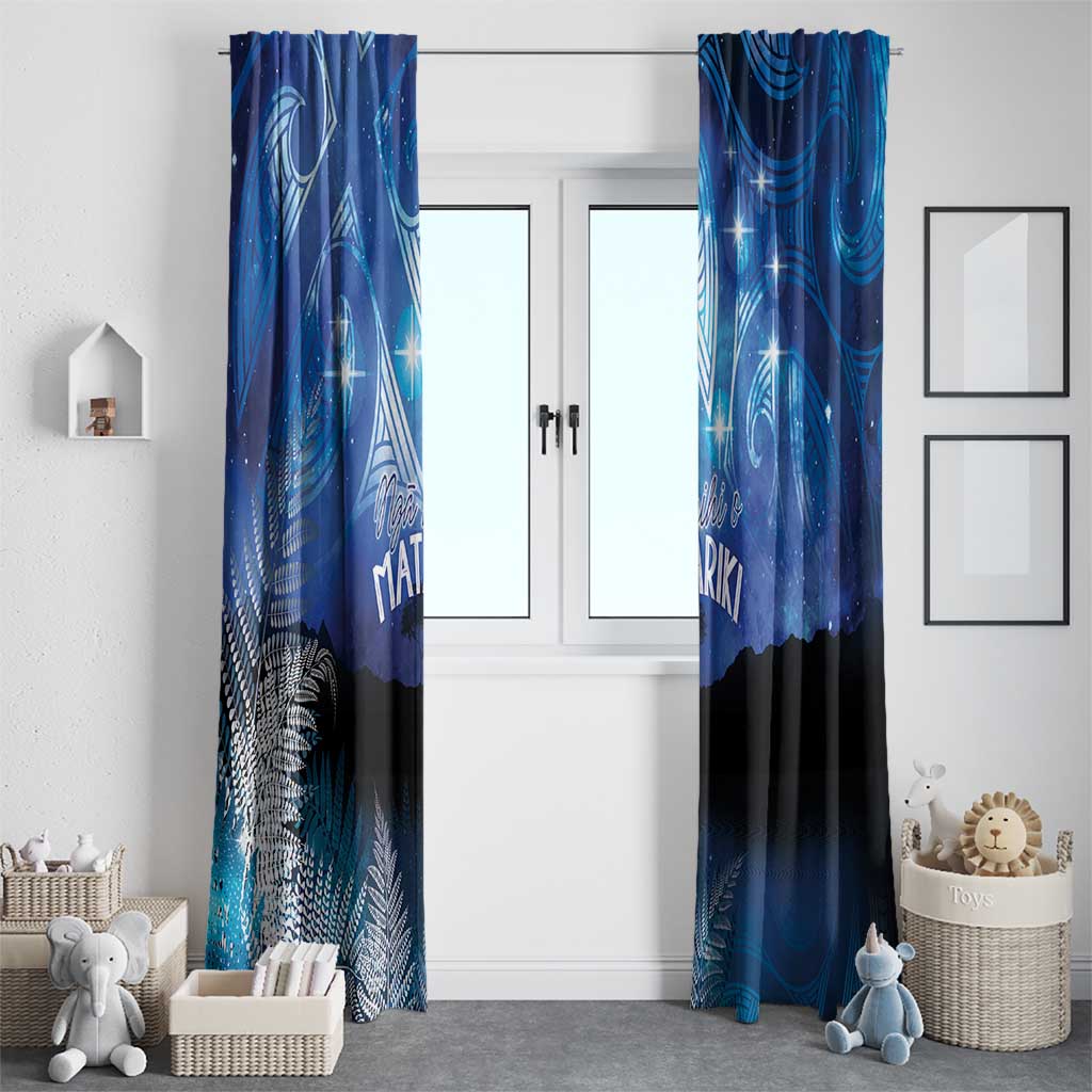 NZ Maori Matariki Scenery Window Curtain Galaxy Sky