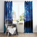 NZ Maori Matariki Scenery Window Curtain Galaxy Sky