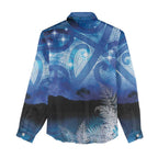 NZ Maori Matariki Scenery Women Casual Shirt Galaxy Sky