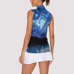 NZ Maori Matariki Scenery Women Sleeveless Polo Shirt Galaxy Sky