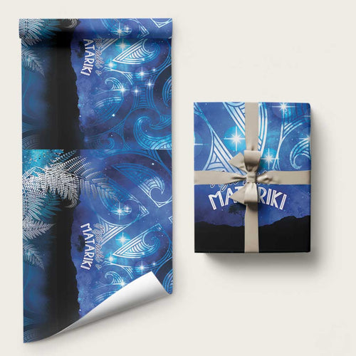NZ Maori Matariki Scenery Wrapping Paper Galaxy Sky