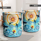 World Ocean Day Aboriginal Arts Indigenous Laundry Basket Dancing Under Moonlight