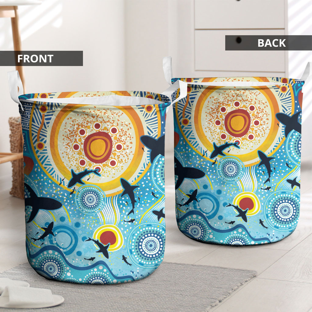 World Ocean Day Aboriginal Arts Indigenous Laundry Basket Dancing Under Moonlight