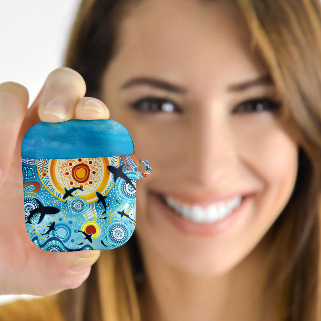 World Ocean Day Aboriginal Arts Indigenous AirPods Case Dancing Under Moonlight