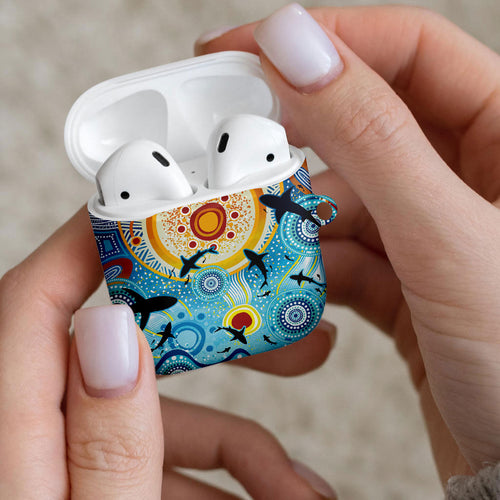 World Ocean Day Aboriginal Arts Indigenous AirPods Case Dancing Under Moonlight