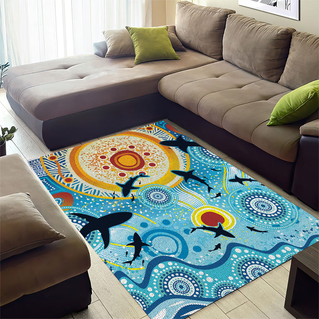 World Ocean Day Aboriginal Arts Indigenous Area Rug Dancing Under Moonlight