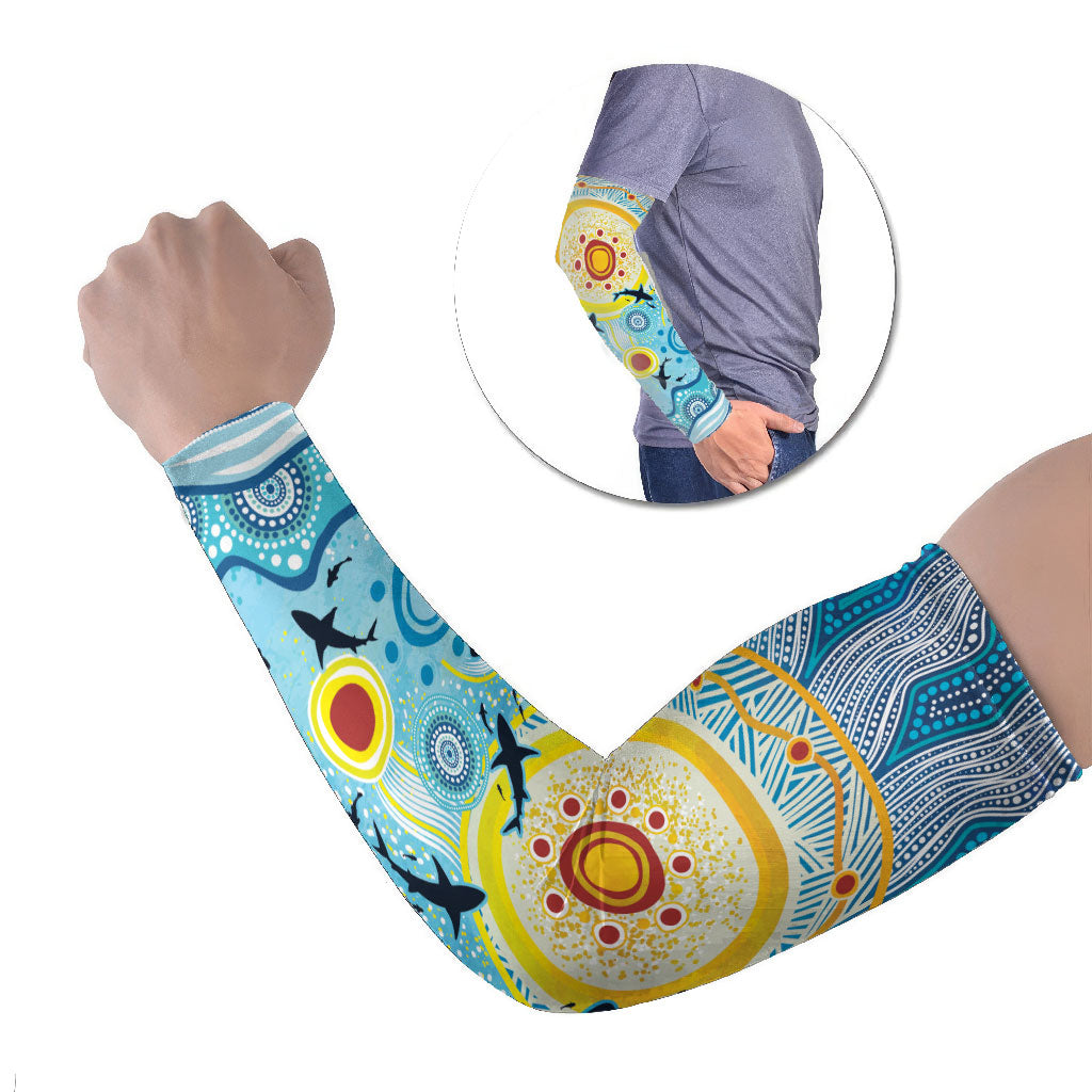 World Ocean Day Aboriginal Arts Indigenous Arm Sleeves Dancing Under Moonlight
