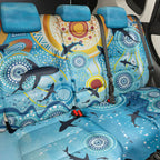 World Ocean Day Aboriginal Arts Indigenous Back Car Seat Cover Dancing Under Moonlight