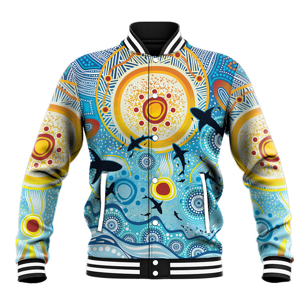 World Ocean Day Aboriginal Arts Indigenous Baseball Jacket Dancing Under Moonlight