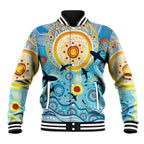 World Ocean Day Aboriginal Arts Indigenous Baseball Jacket Dancing Under Moonlight