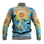 World Ocean Day Aboriginal Arts Indigenous Baseball Jacket Dancing Under Moonlight