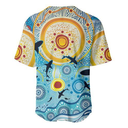 World Ocean Day Aboriginal Arts Indigenous Baseball Jersey Dancing Under Moonlight