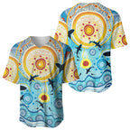 World Ocean Day Aboriginal Arts Indigenous Baseball Jersey Dancing Under Moonlight
