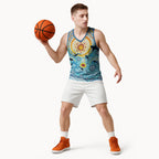 World Ocean Day Aboriginal Arts Indigenous Basketball Jersey Dancing Under Moonlight