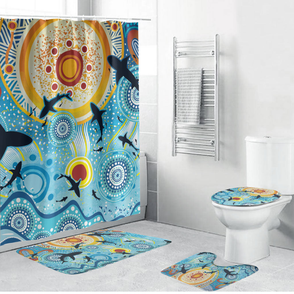 World Ocean Day Aboriginal Arts Indigenous Bathroom Set Dancing Under Moonlight