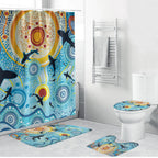 World Ocean Day Aboriginal Arts Indigenous Bathroom Set Dancing Under Moonlight