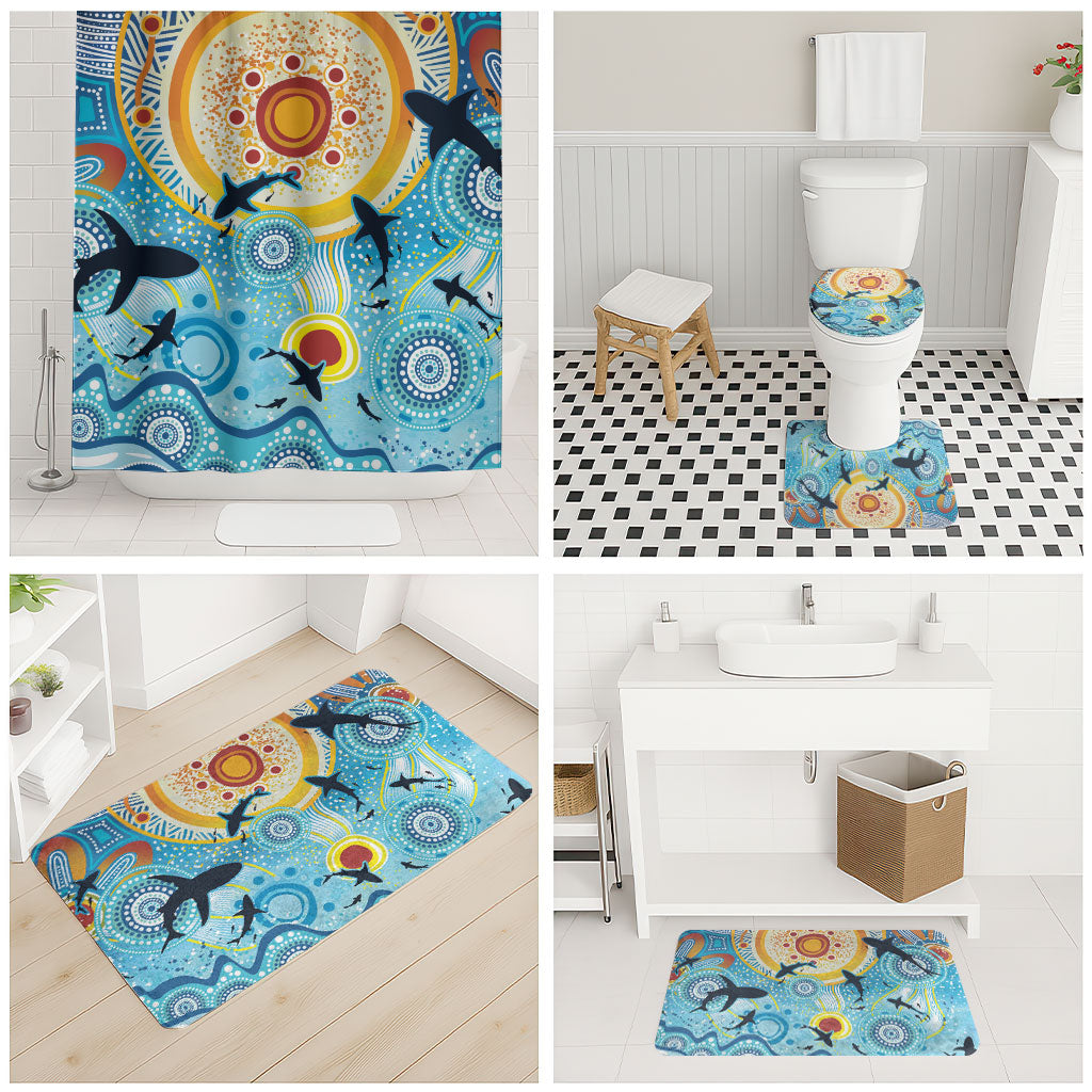 World Ocean Day Aboriginal Arts Indigenous Bathroom Set Dancing Under Moonlight
