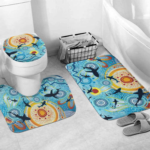 World Ocean Day Aboriginal Arts Indigenous Bathroom Set Dancing Under Moonlight