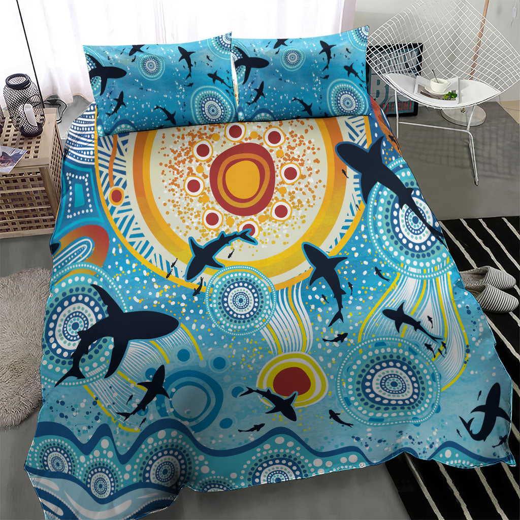 World Ocean Day Aboriginal Arts Indigenous Bedding Set Dancing Under Moonlight