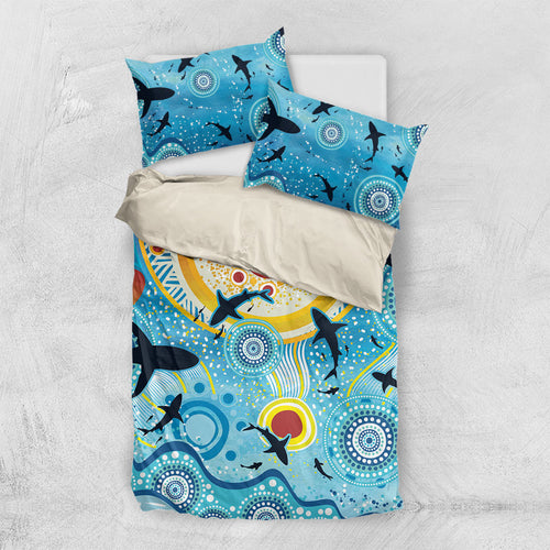 World Ocean Day Aboriginal Arts Indigenous Bedding Set Dancing Under Moonlight
