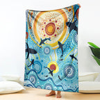 World Ocean Day Aboriginal Arts Indigenous Blanket Dancing Under Moonlight