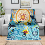 World Ocean Day Aboriginal Arts Indigenous Blanket Dancing Under Moonlight
