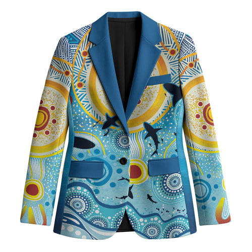 World Ocean Day Aboriginal Arts Indigenous Blazer Dancing Under Moonlight
