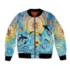 World Ocean Day Aboriginal Arts Indigenous Bomber Jacket Dancing Under Moonlight