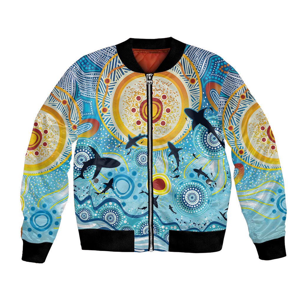 World Ocean Day Aboriginal Arts Indigenous Bomber Jacket Dancing Under Moonlight