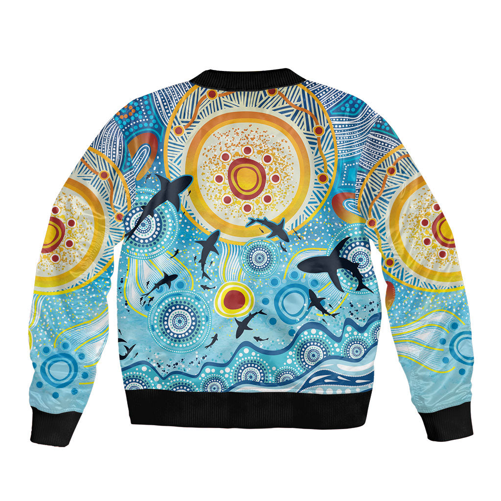 World Ocean Day Aboriginal Arts Indigenous Bomber Jacket Dancing Under Moonlight