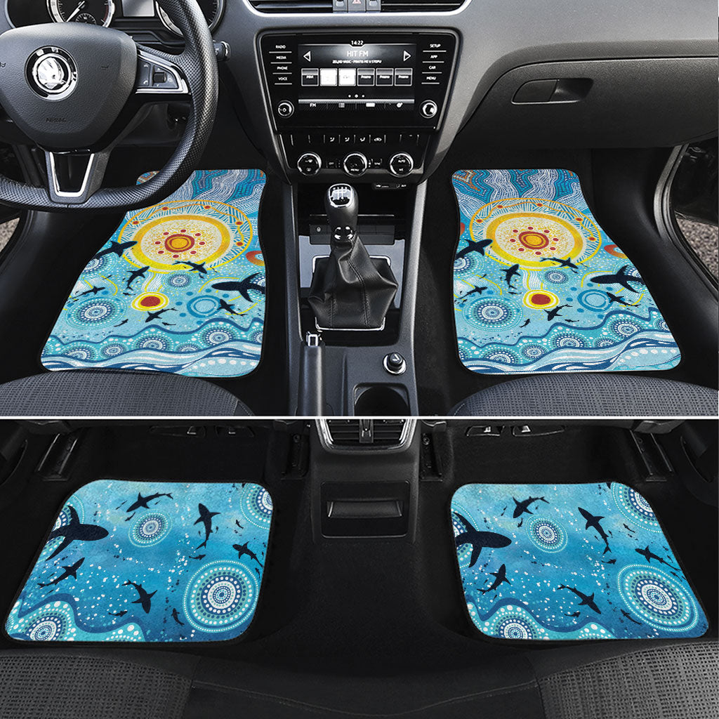 World Ocean Day Aboriginal Arts Indigenous Car Mats Dancing Under Moonlight