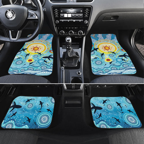 World Ocean Day Aboriginal Arts Indigenous Car Mats Dancing Under Moonlight