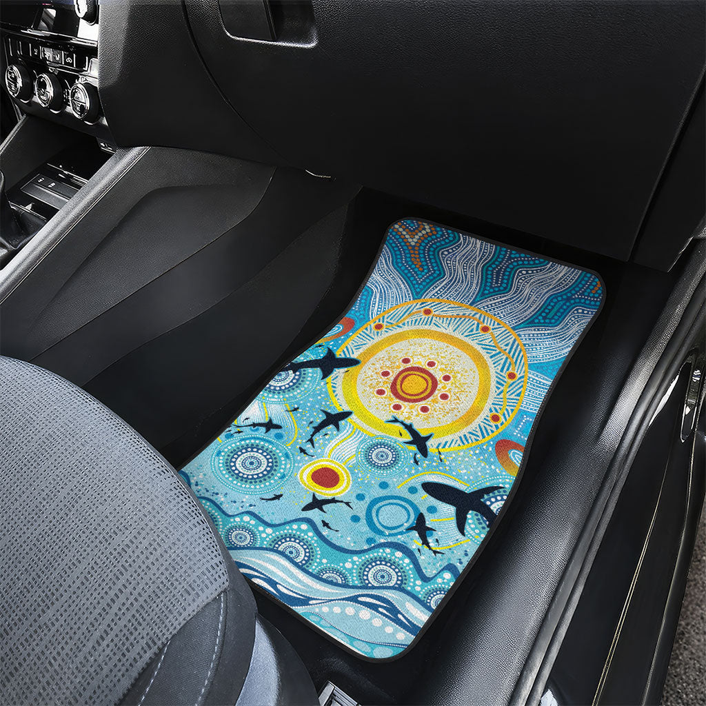 World Ocean Day Aboriginal Arts Indigenous Car Mats Dancing Under Moonlight